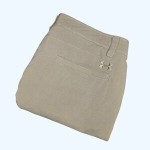 Under Armour Match Play Golf Pants Mens 36x32 Khaki Straight Leg Performance